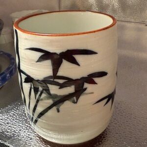Vintage Otagari Hand Painted Art Pottery Cup